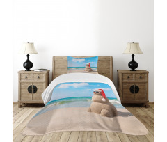 Sandman with Santa Hat Bedspread Set