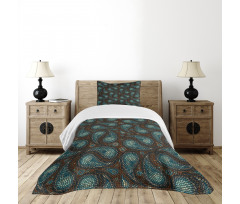 Modern Teardrop Shapes Bedspread Set