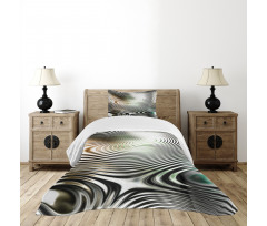 Circle Zebra Stripes Bedspread Set