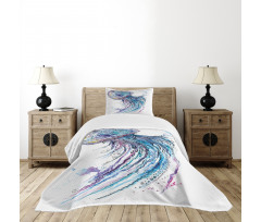 Aqua Colors Creative Bedspread Set