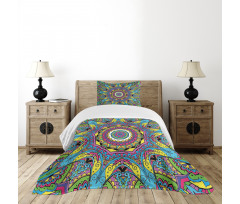 Abstract Hippie Forms Bedspread Set