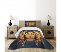 Mystic Moon Sun Bedspread Set