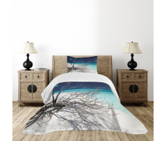Seascape Theme Driftwood Bedspread Set