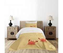 Card with Crabs Sea Bedspread Set
