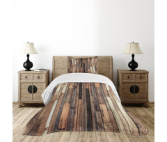 Old Floor Rustic Style Bedspread Set