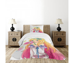 Manga Cartoon Artwork Bedspread Set