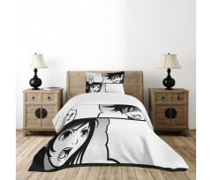 Japanese Cartoon Comic Bedspread Set