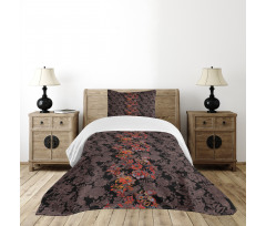 Japanese Vivid Florals Bedspread Set