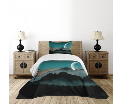 Night Sky on Mountain Bedspread Set