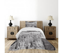 Manhattan Urban Scenery Bedspread Set