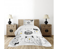 Cats with Fish Bedspread Set