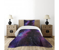 Nebula Dark Galaxy Stars Bedspread Set