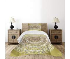 Ombre Mandala Flower Bedspread Set