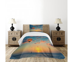 Skyline Horizon at Sea Bedspread Set