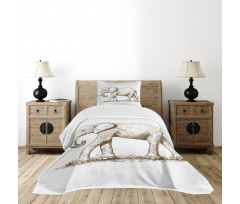 Safari Wild Animals Art Bedspread Set