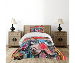 Grafitti Sketchy Paint Bedspread Set