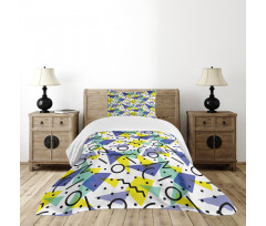 Geometric Retro Theme Bedspread Set