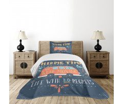 Hippie Words Bedspread Set