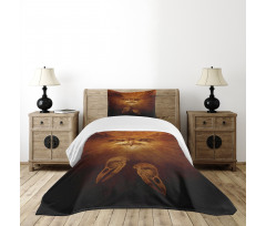 Hawk Eagle Face Claws Bedspread Set