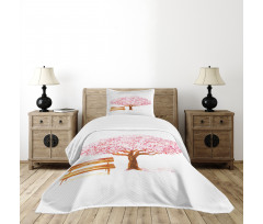 Blooming Cherry Tree Bedspread Set