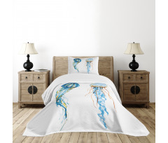 Jellyfish Exotic Sea Bedspread Set