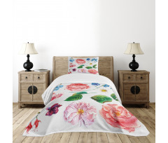 Bouquet Set with Rose Bedspread Set