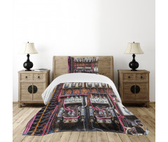 Rusted Electrical Panel Bedspread Set