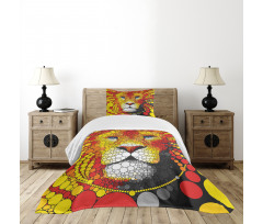 Abstract Lion in Wild Bedspread Set