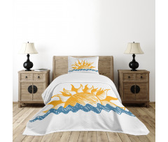 Sun and Fire Like Beams Bedspread Set