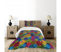 Geometric Sketchy Forms Bedspread Set