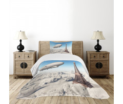 French Paris Eiffel Tower Bedspread Set