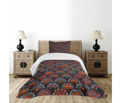 Geometric Floral Forms Bedspread Set