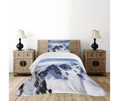 Mountain Peak Scenery Bedspread Set