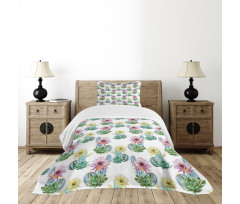 Mexican Plant Cactus Bedspread Set