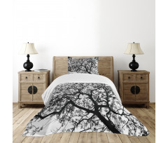 Spooky Black Tree Branch Bedspread Set