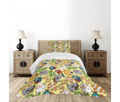 Hippo Giraffe Koala Bedspread Set