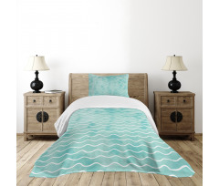 Ocean Sea Wave Pattern Bedspread Set