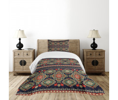 Floral Geometric Shapes Bedspread Set