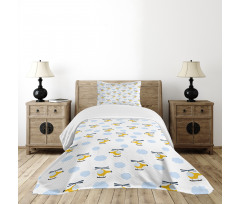 Aircraft in Clouds Bedspread Set