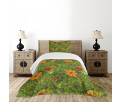 Fractal Retro Jungle Art Bedspread Set