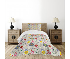 Flower Butterfly Pattern Bedspread Set