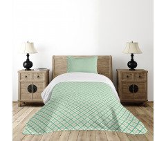 Checked Pattern Lines Bedspread Set