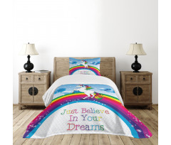 Unicorn Rainbow Fantasy Bedspread Set