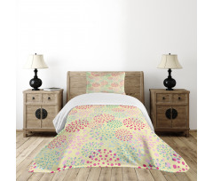 Flowers Polka Dots Bedspread Set