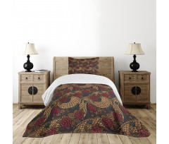 Traditional Roses Dragon Bedspread Set