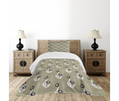 Flowers Dotted Bedspread Set