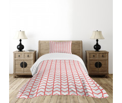 Chevron Lines Borders Bedspread Set