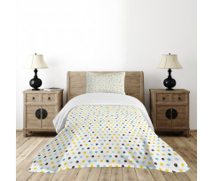 Polka Dots Rounds Retro Bedspread Set