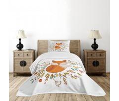 Baby Fox Flowers Bedspread Set