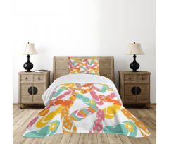 Summer Holiday Sandals Bedspread Set